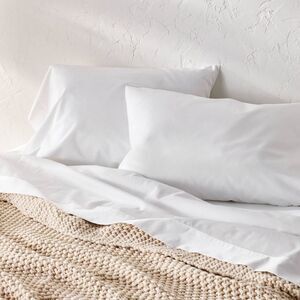 King 600 Thread Count Sateen Pillowcases White - Casaluna